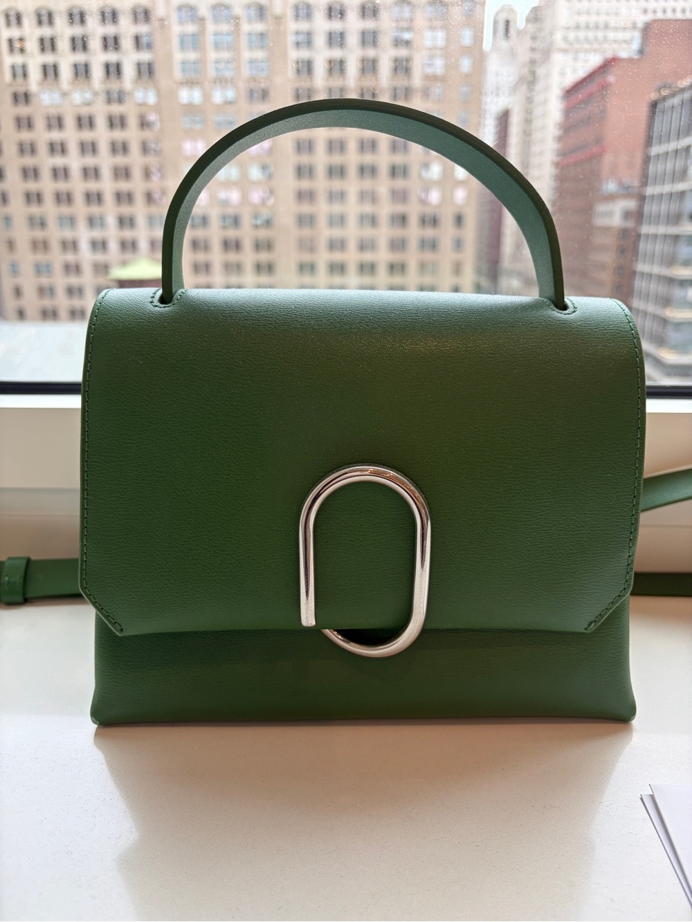 3.1 Phillip Lim Dark Green Leather Top-Handle Mini Bag
